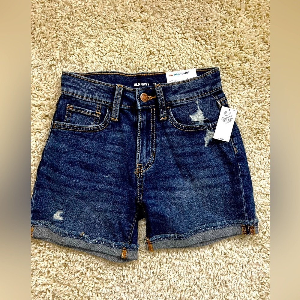 GIRLS OLD NAVY DENIM SHORTS SIZE 10 NWT